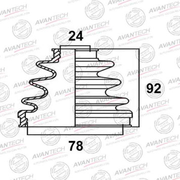 Пыльник привода AVANTECH BD0108