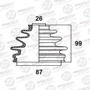 Пыльник привода AVANTECH BD0112