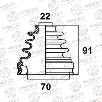 Пыльник привода AVANTECH BD0113
