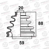 Пыльник привода AVANTECH BD0115