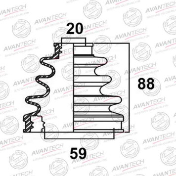 Пыльник привода AVANTECH BD0115