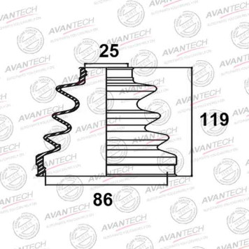 Пыльник привода AVANTECH BD0118