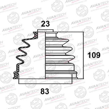 Пыльник привода AVANTECH BD0201