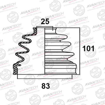 Пыльник привода AVANTECH BD0205