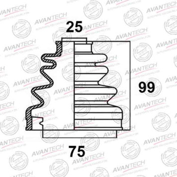 Пыльник привода AVANTECH BD0214