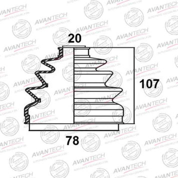 Пыльник привода AVANTECH BD0217