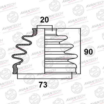 Пыльник привода AVANTECH BD0220