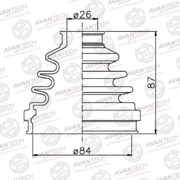 Пыльник привода AVANTECH BD0224