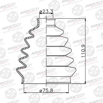 Пыльник привода внешний AVANTECH BD0226