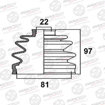 Пыльник привода AVANTECH BD0308