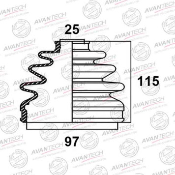 Пыльник привода AVANTECH BD0310