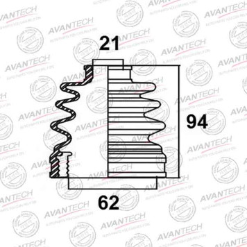 Пыльник привода AVANTECH BD0501