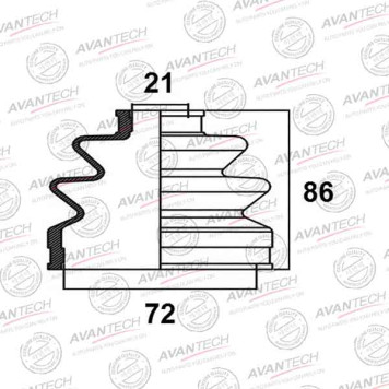 Пыльник привода AVANTECH BD0504