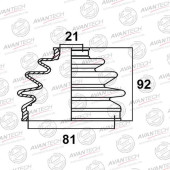 Пыльник привода AVANTECH BD0602
