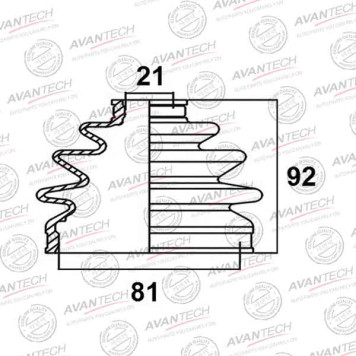 Пыльник привода AVANTECH BD0602