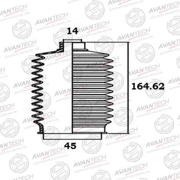 Пыльник рулевой системы AVANTECH BS0102