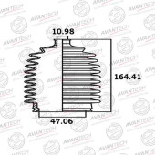 Пыльник рулевой системы AVANTECH BS0103