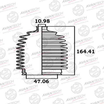 Пыльник рулевой системы AVANTECH BS0103