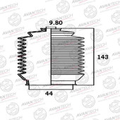 Пыльник рулевой системы AVANTECH BS0104