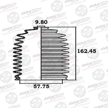 Пыльник рулевой системы AVANTECH BS0109