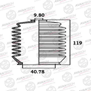 Пыльник рулевой системы AVANTECH BS0110