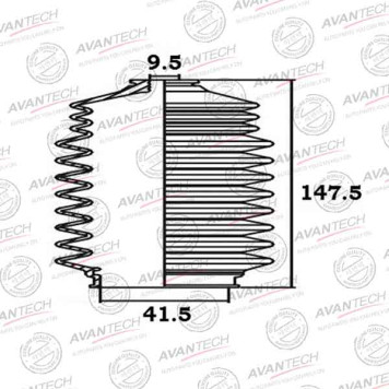 Пыльник рулевой системы AVANTECH BS0202