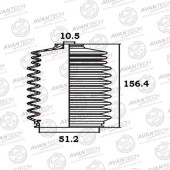 Пыльник рулевой системы AVANTECH BS0203