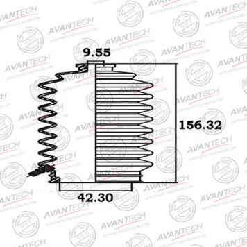 Пыльник рулевой системы AVANTECH BS0302