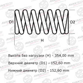 Комплект усиленных пружин подвески AVANTECH HS0115F