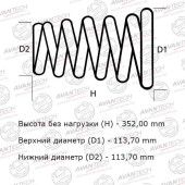 Комплект усиленных пружин подвески AVANTECH HS0154F