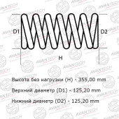 Комплект усиленных пружин подвески AVANTECH HS0208R