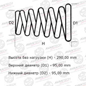 Комплект усиленных пружин подвески AVANTECH HS4173R