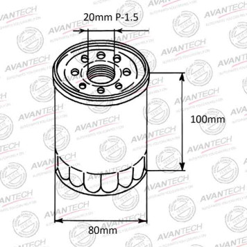 Фильтр масляный AVANTECH OF0404-1