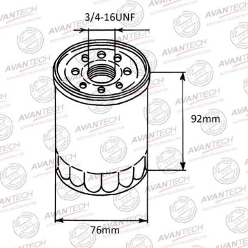 Фильтр масляный AVANTECH OF0406-1