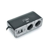 Разветвитель прикуривателя 2 гнезда + 2 USB AVS CS219U с удлинителем