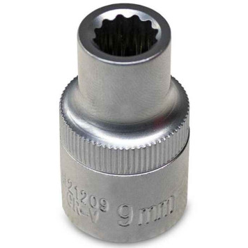 Головка 9мм 1/2" 12 гран. короткая AVS H21209 