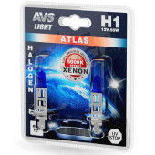 Лампа H1 12V 55W +50% XENON EFFECT 5000К (комплект 2шт) AVS ATLAS A78564S