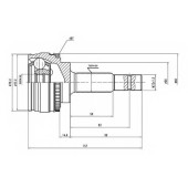 Шарнирный комплект приводного вала AYWIPARTS AW1510109A