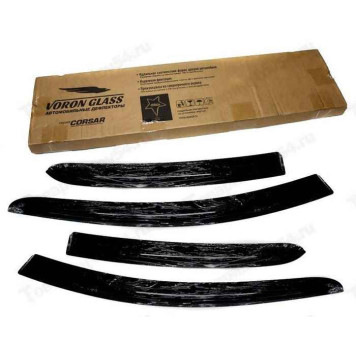 Ветровики LADA VESTA 4шт VORON GLASS CORSAR накладные на скотч особо прочные <b>AZARD DEF00892</b>