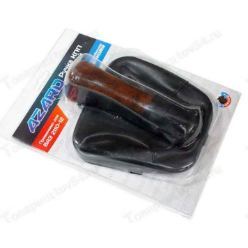 Ручка рычага КПП ВАЗ 2110 с чехлом и рамкой (искуств.кожа) дерево <b>AZARD КПП00018</b>