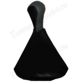 Ручка рычага КПП ВАЗ 2113-2115 с чехлом и рамкой (натуральная кожа) серый <b>AZARD КПП00073</b>