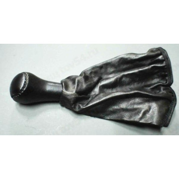 Ручка рычага КПП ВАЗ 2108-21099 с чехлом (натуральная кожа) черный <b>AZARD КПП00094</b>