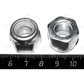 Гайка М12*1,25 с нейлоновым белым кольцом высокая оцинк. <b>БелЗАН 16105011</b>