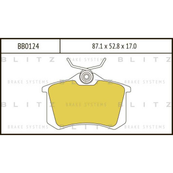 Колодки тормозные дисковые <b>BLITZ BB0124</b>