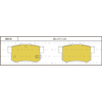 Колодки тормозные дисковые <b>BLITZ BB0140</b>