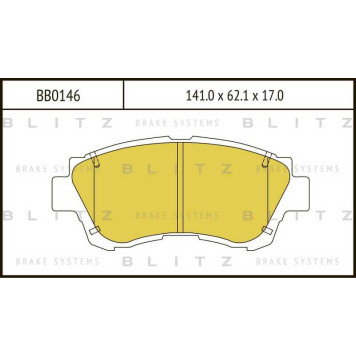 Колодки тормозные дисковые <b>BLITZ BB0146</b>