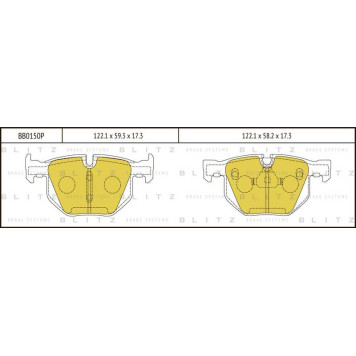 Колодки тормозные дисковые <b>BLITZ BB0150P</b>