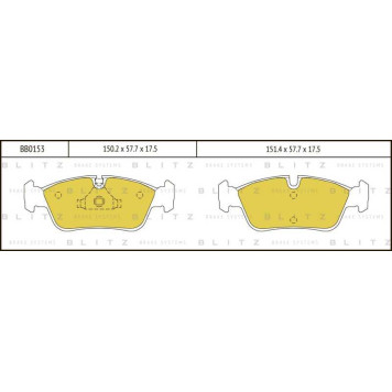 Колодки тормозные дисковые <b>BLITZ BB0153</b>