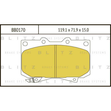 Колодки тормозные дисковые <b>BLITZ BB0170</b>