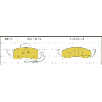 Колодки тормозные дисковые <b>BLITZ BB0210</b>